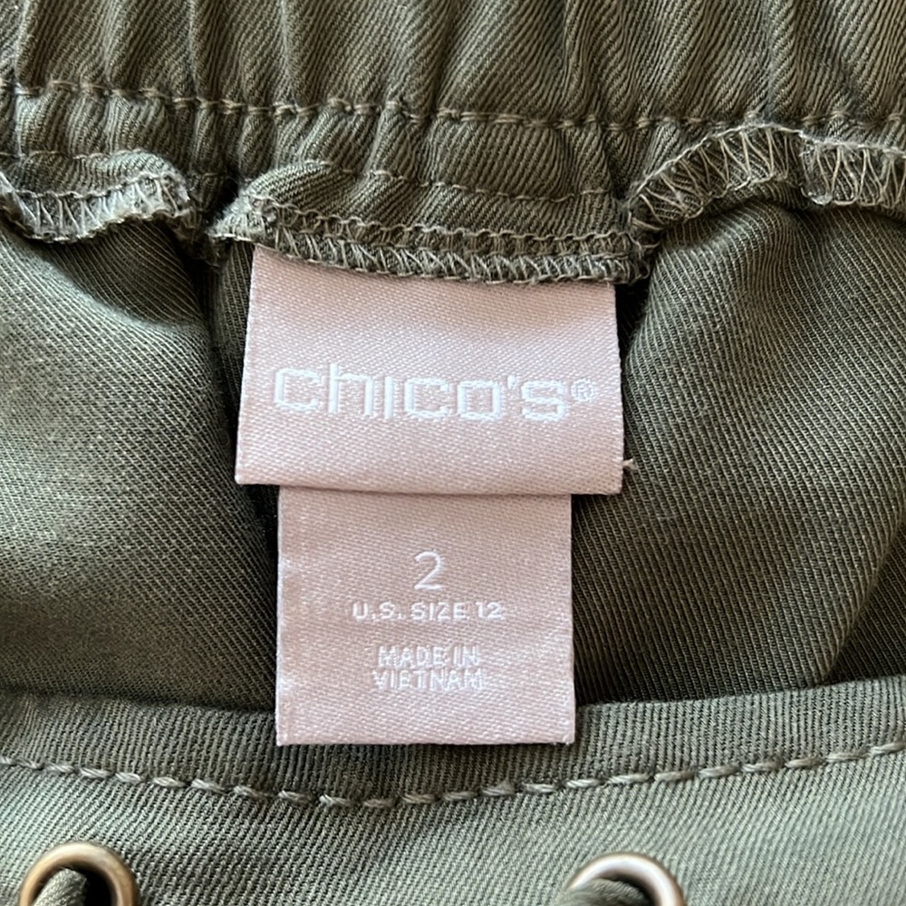 Chico's High-Rise Drape Pull On Trouser, 12 / L - Picture 8 of 10